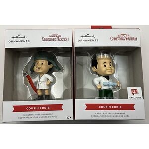 Lot Of 2 Hallmark Red Box Christmas Vacation Ornaments-Cousin Eddie
